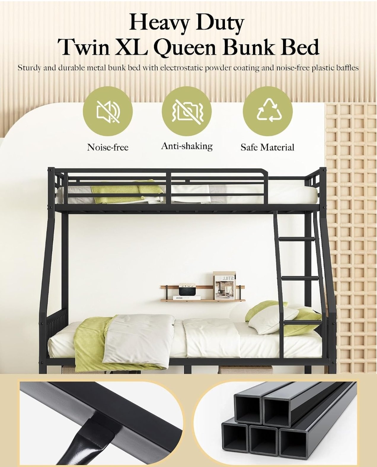 Metal Bunk Bed Without Mattress - Image 5